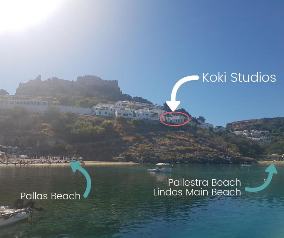 Villa Koki Studios Линдос Экстерьер фото